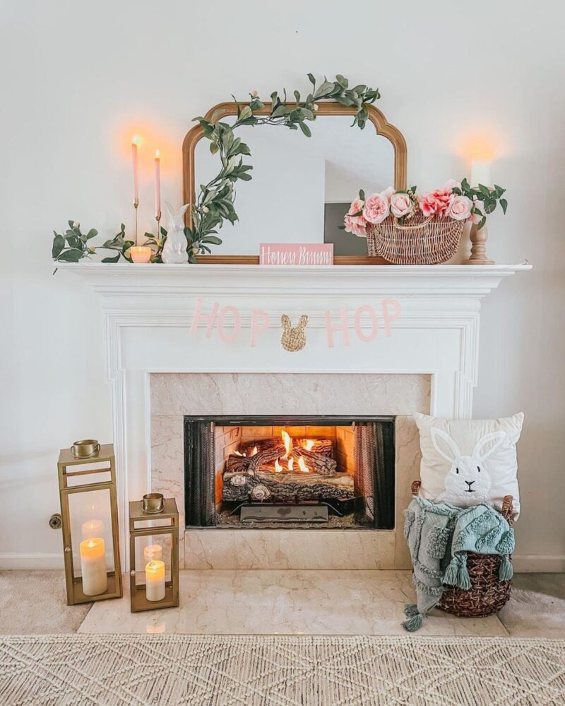 Fresh And Inspiring Ideas For Spring Mantel Decorating