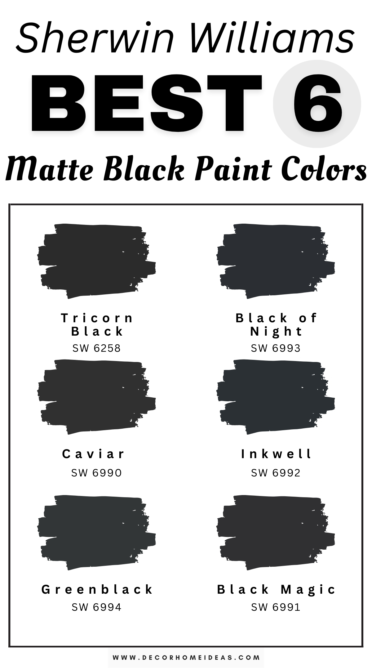 Best Matte Black Paint Colors From Sherwin Williams