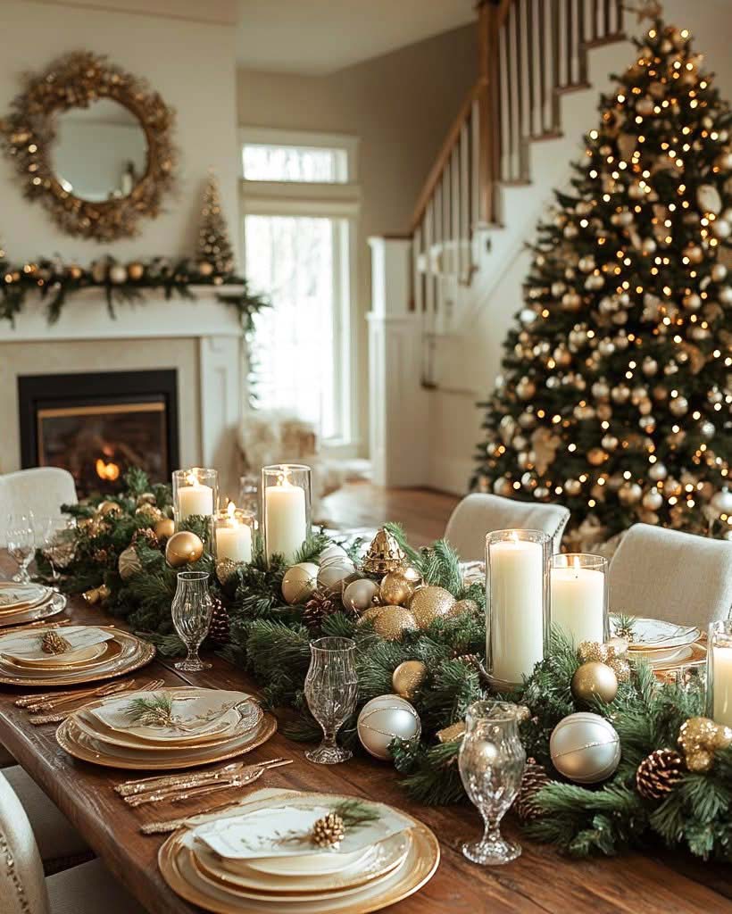 Christmas table setting