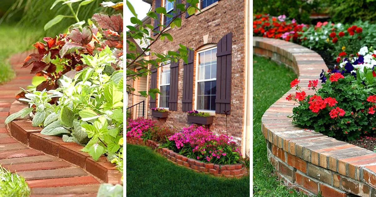 14 Brick Flower Bed Design Ideas You Can Replicate Instantly