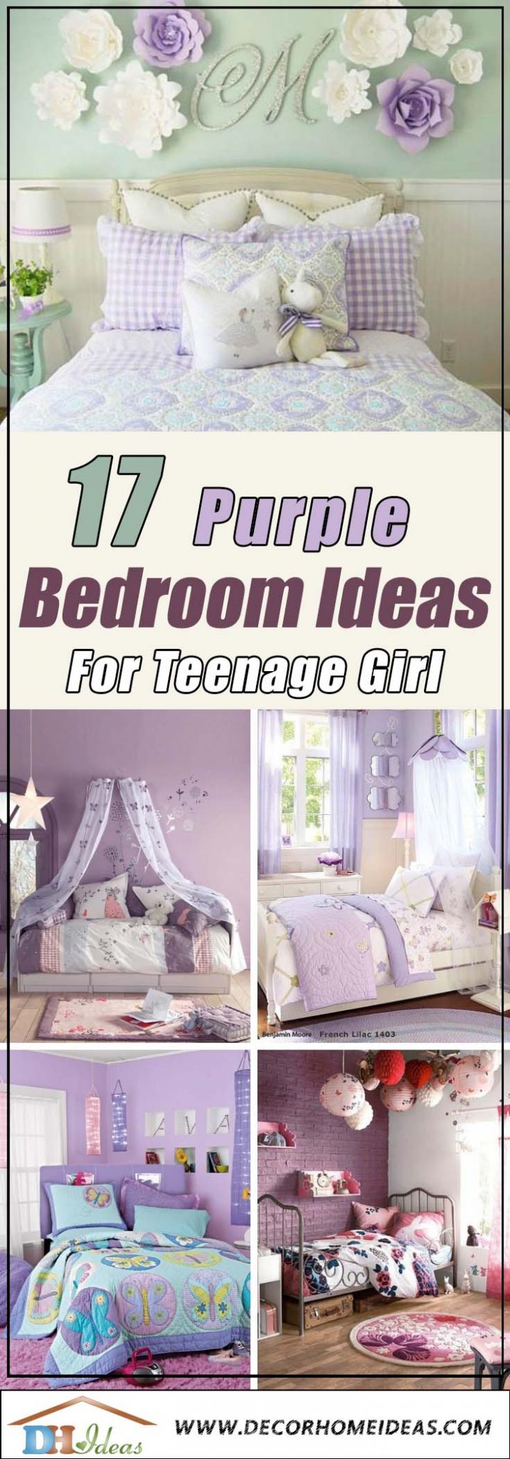 17 Unique Purple Bedroom Ideas For Teenage Girl Decor Home Ideas   Teenage Girl Purple Bedroom Ideas 717x2048 