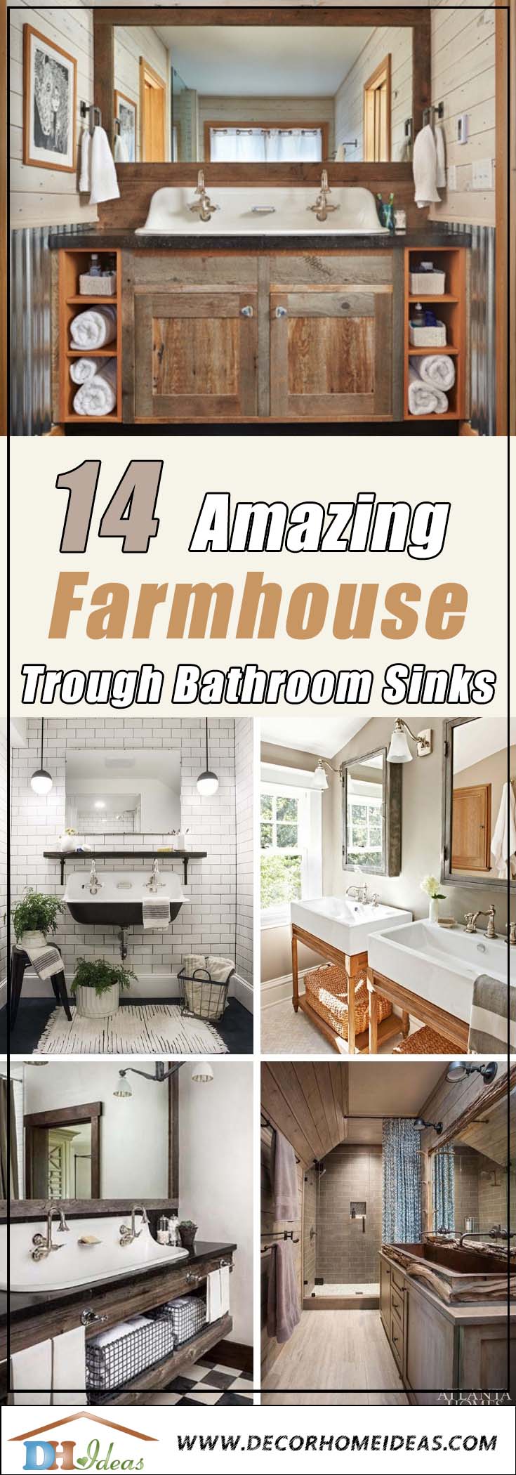 Farmhouse Trough Bathroom Sink