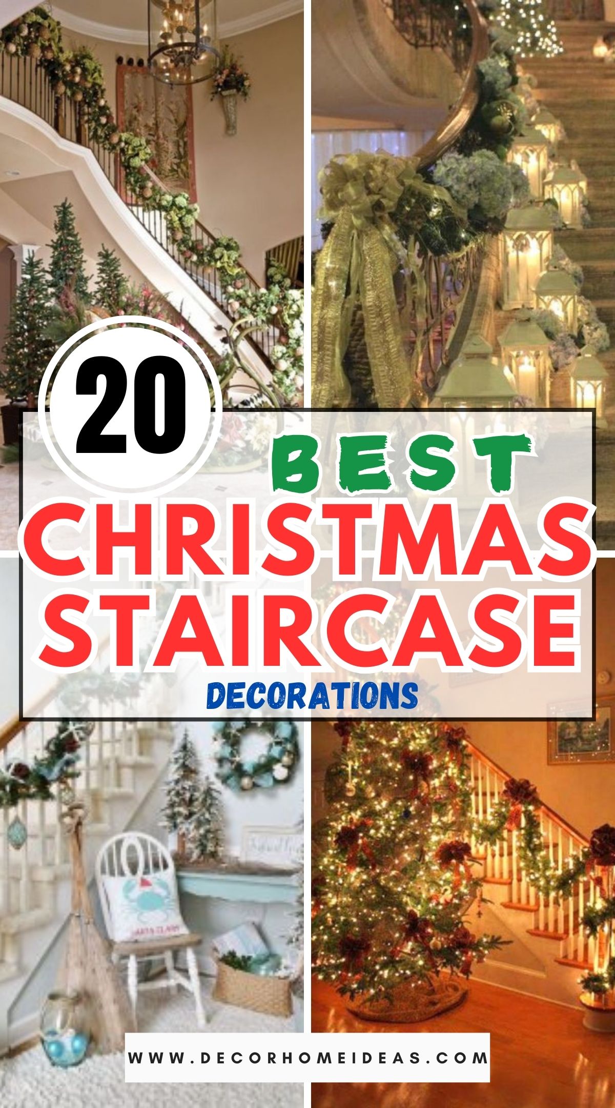 20 Amazing Christmas Staircase Decorations 1