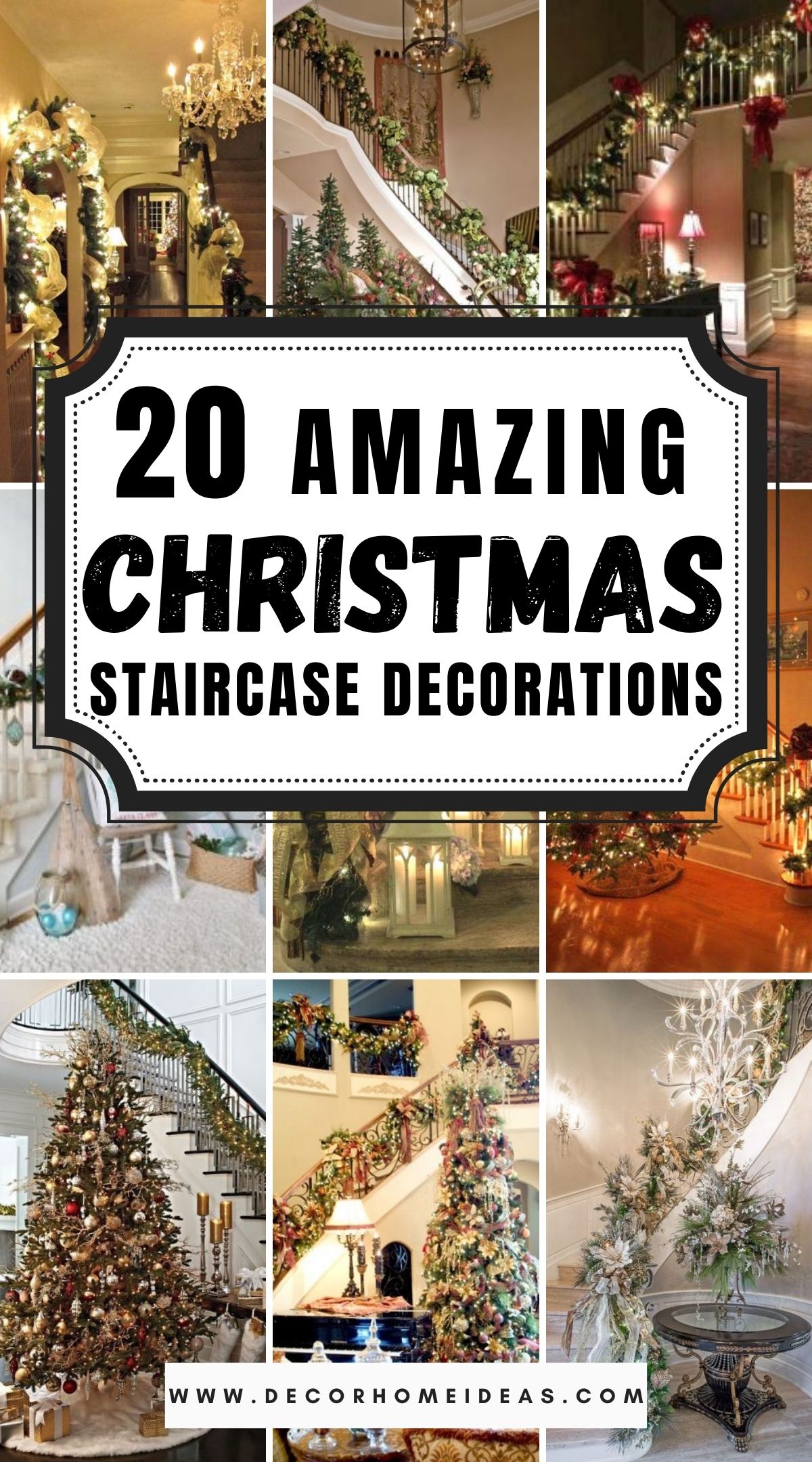 20 Amazing Christmas Staircase Decorations 2