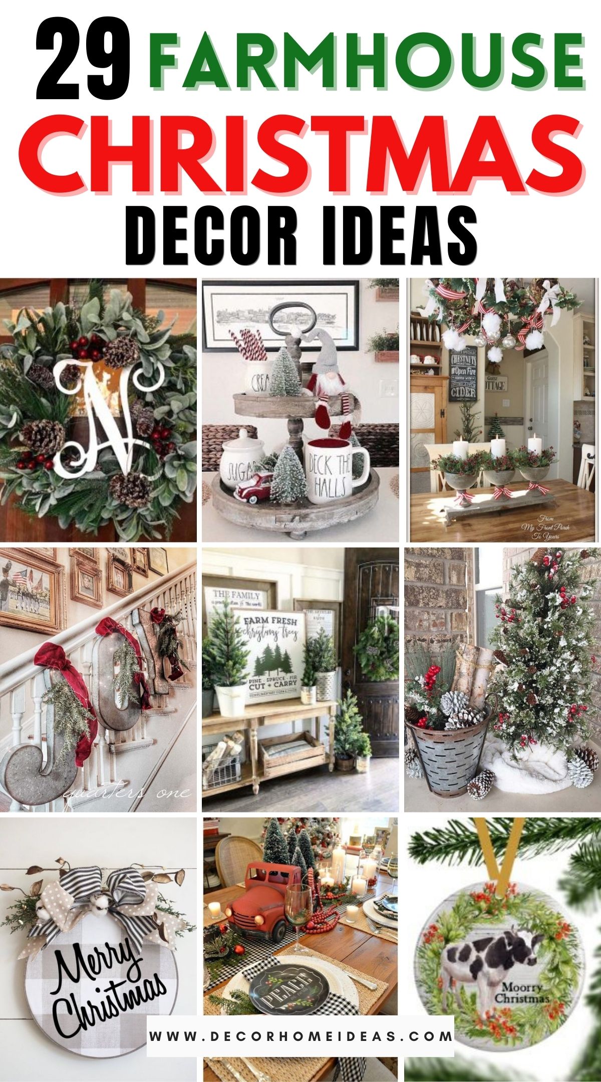 29 Farmhouse Christmas Decor Ideas 3