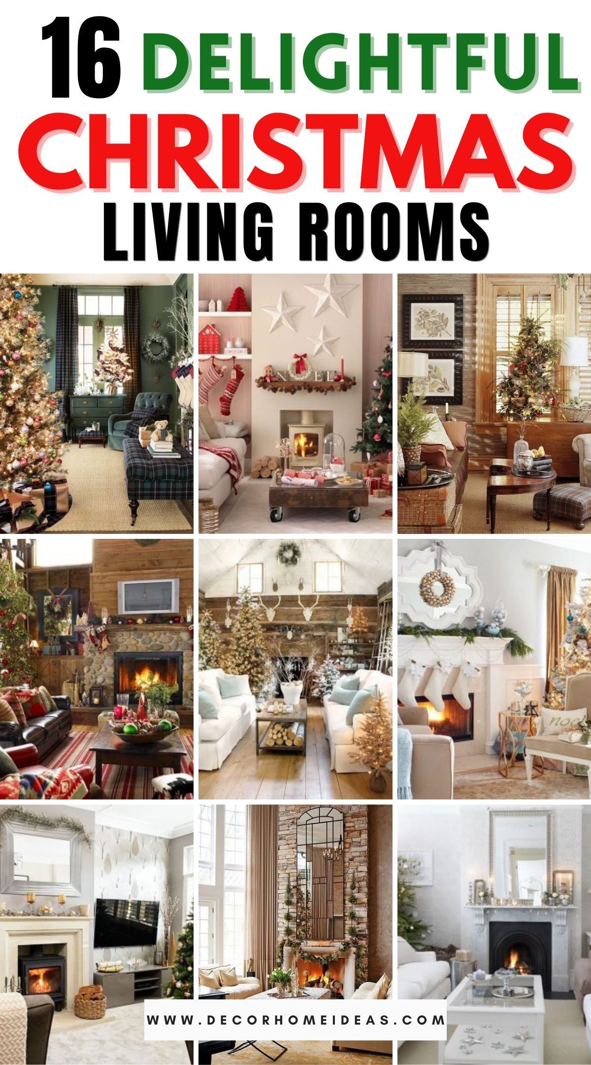 16 Delightful Christmas Living Rooms 3