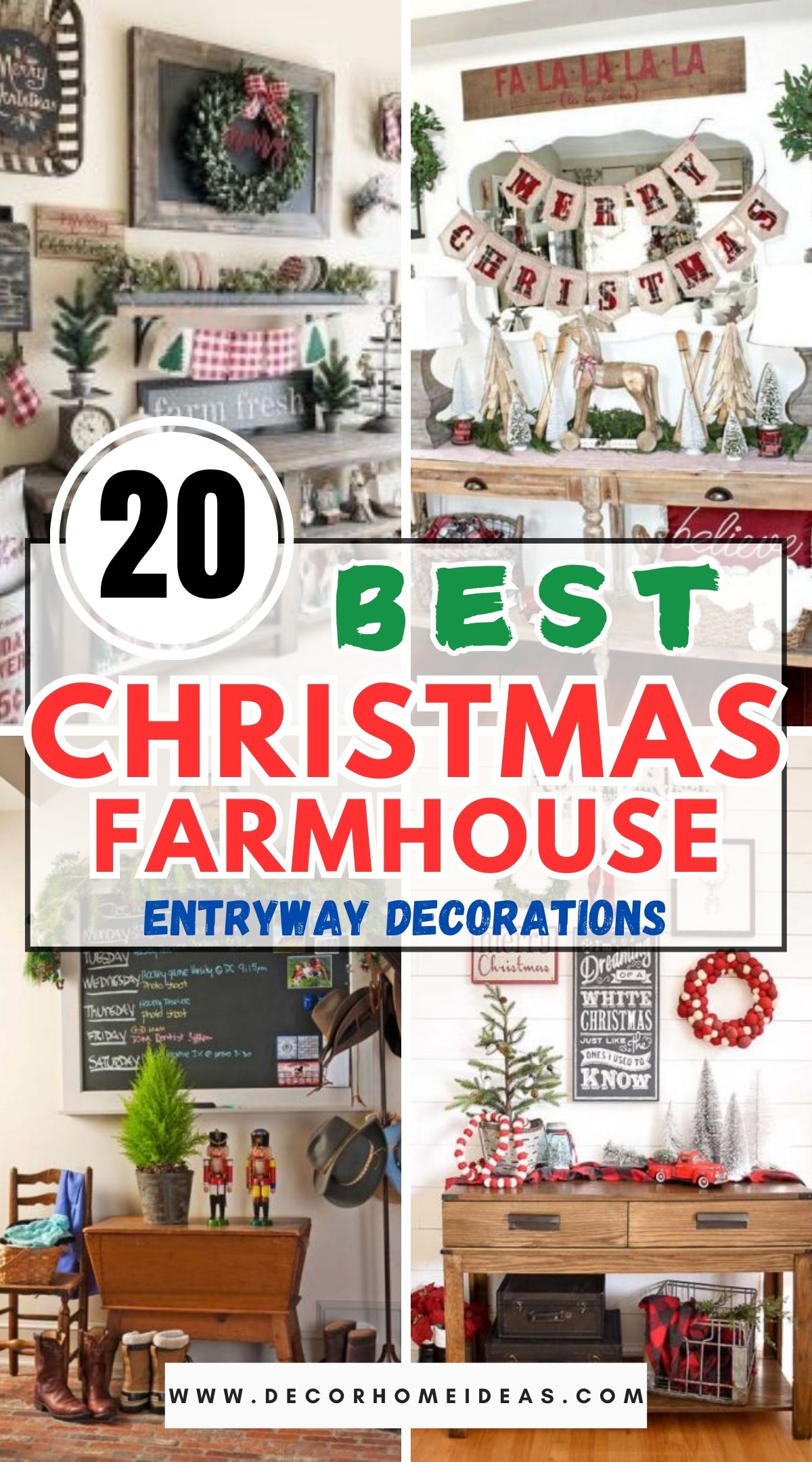 20 Farmhouse Entryway Christmas Decorations 1