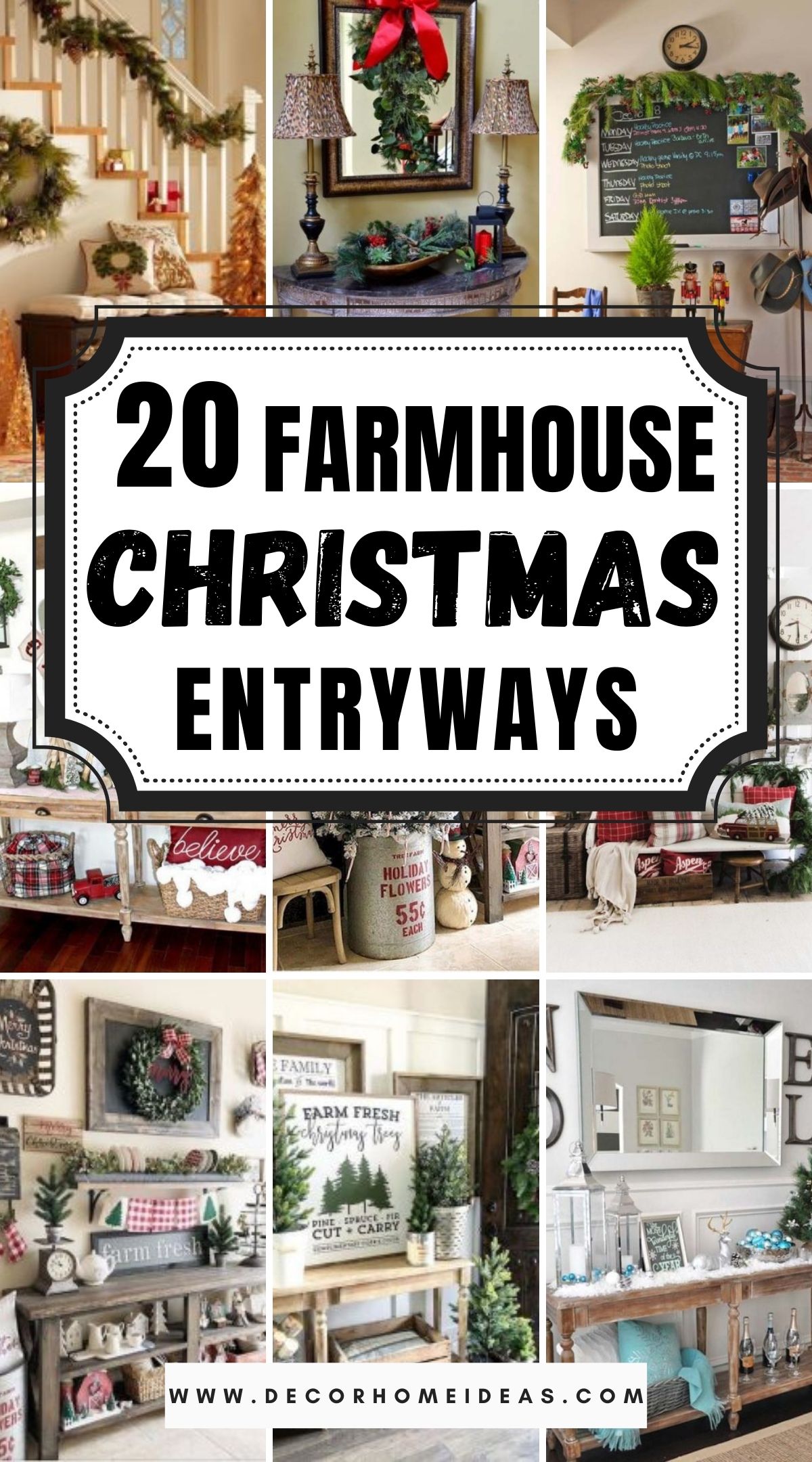 20 Farmhouse Entryway Christmas Decorations 2