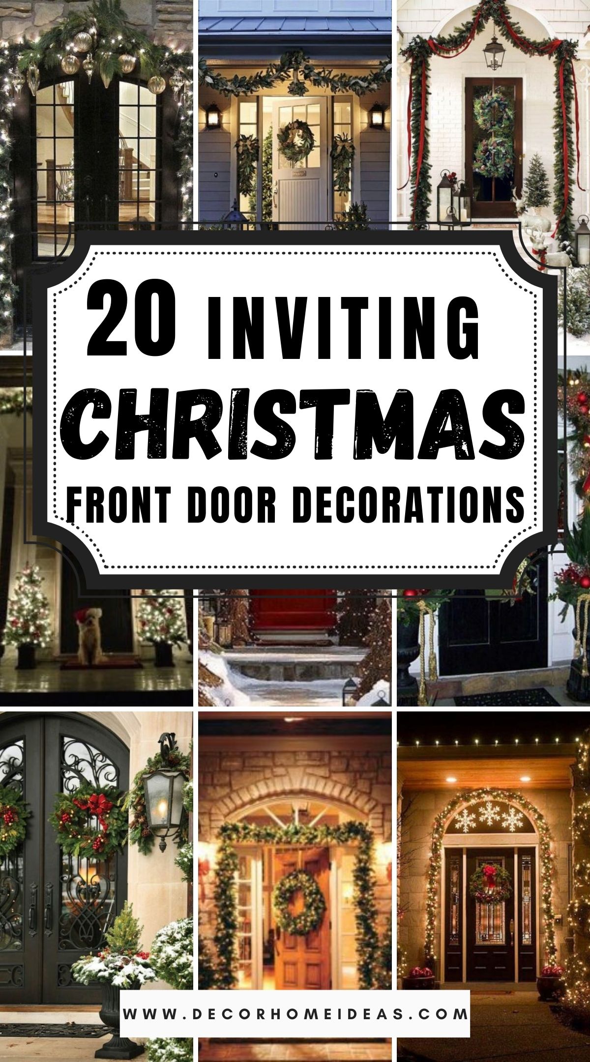 20 Inviting Christmas Front Door Decorations 2