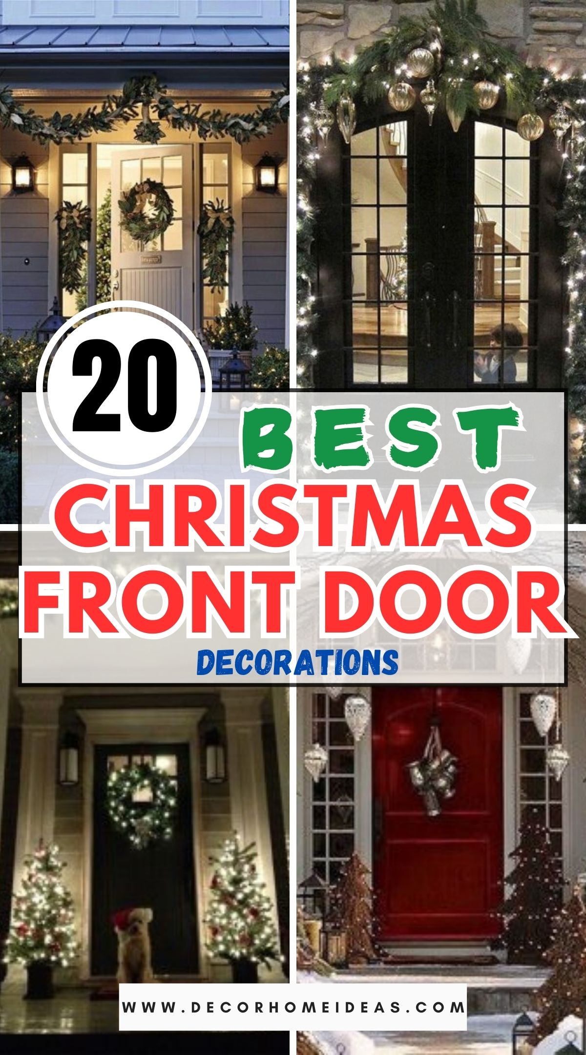 20 Inviting Christmas Front Door Decorations 3