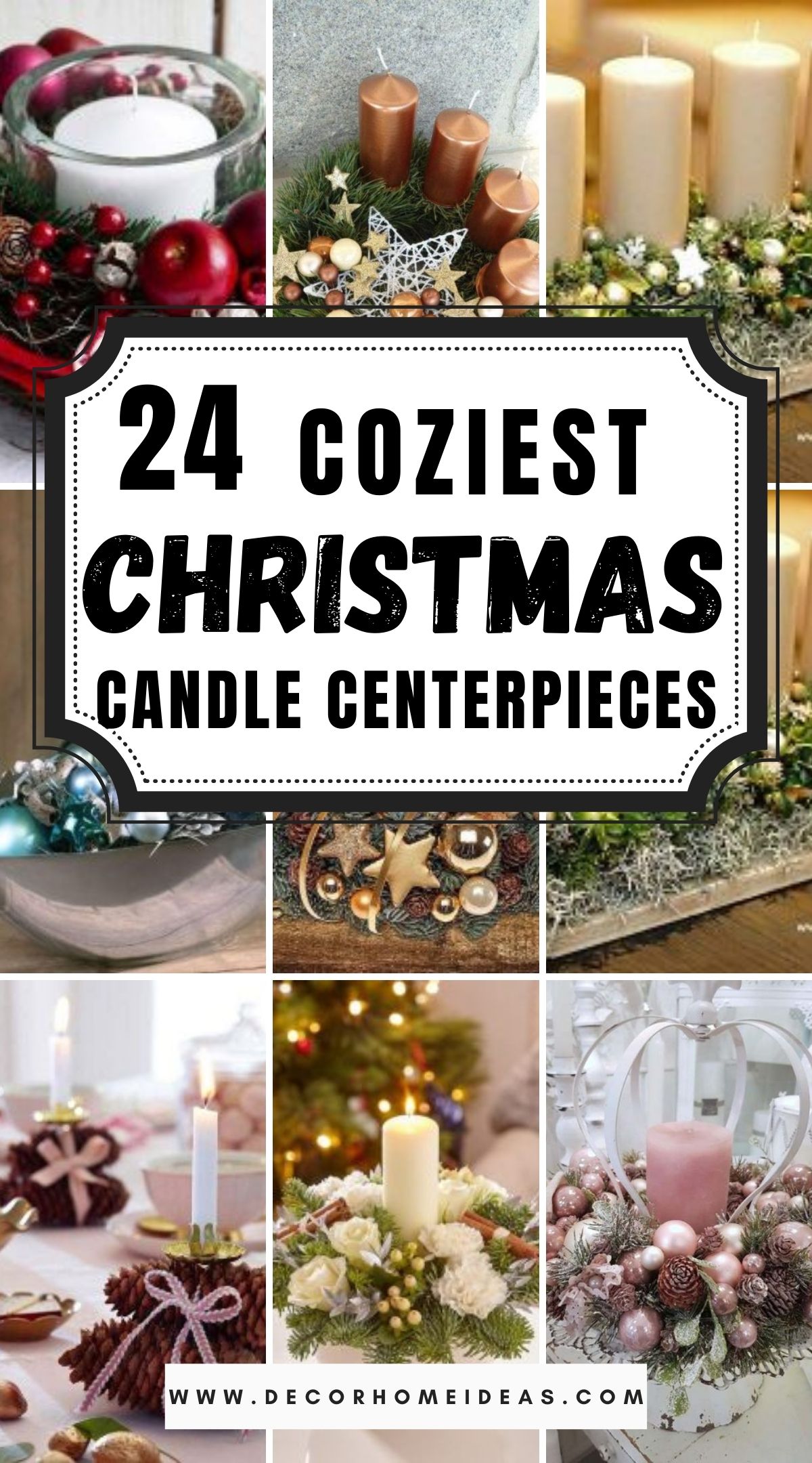 24 Coziest Christmas Candle Centerpieces 2