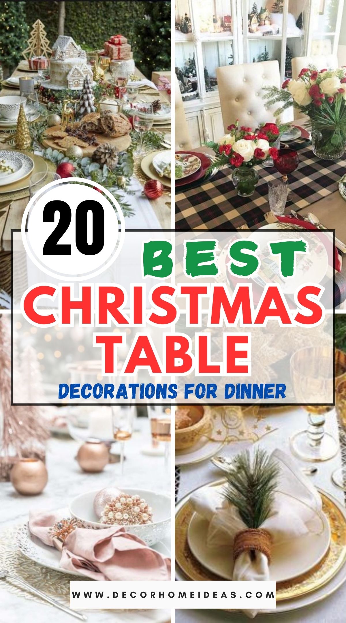 20 Inviting Christmas Table Decorations for Dinner 1