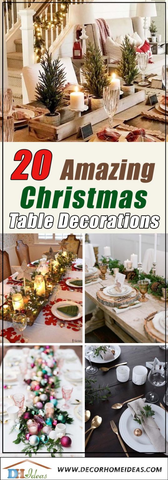 20 Amazing Christmas Table Decorations For Your Perfect Dinner | Decor ...