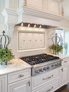 White Kitchen Cabinets With Gorgeous Backsplash 225x300 