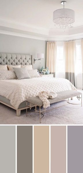 21 Beautiful Bedroom Color Schemes ( Color Chart Included )