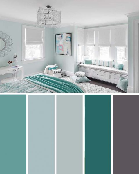 20 Beautiful Bedroom Color Schemes ( Color Chart Included )