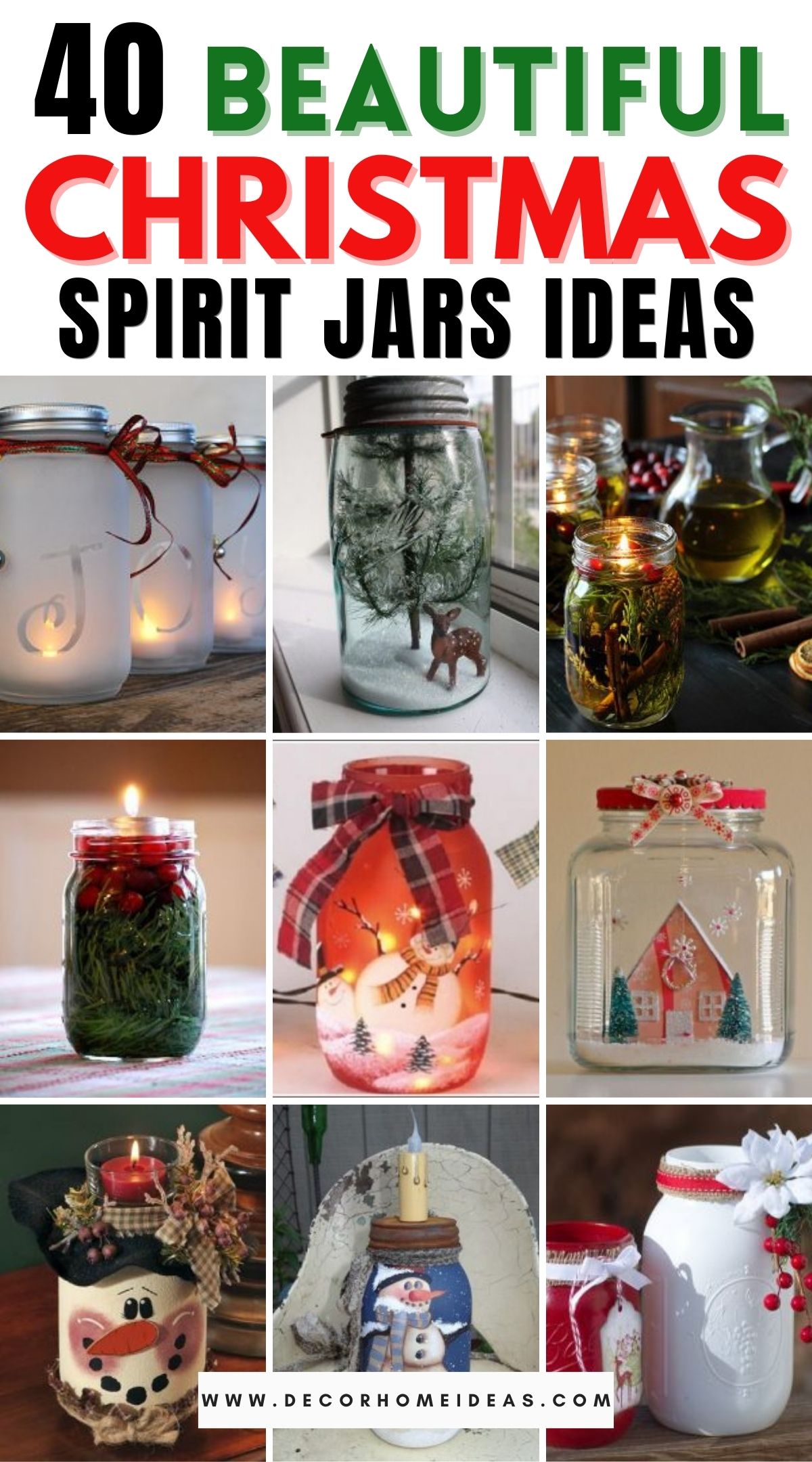 40 Beautiful Christmas Spirit Jars Ideas 1