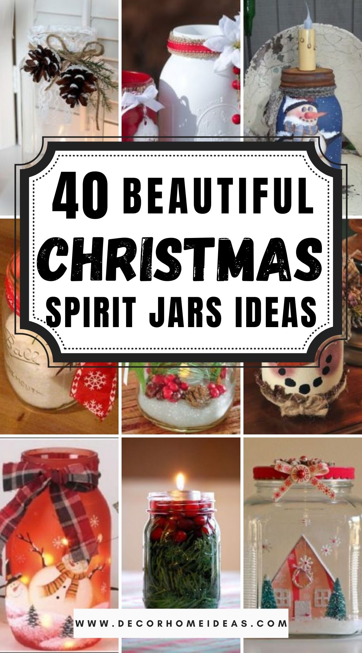 40 Beautiful Christmas Spirit Jars Ideas 2