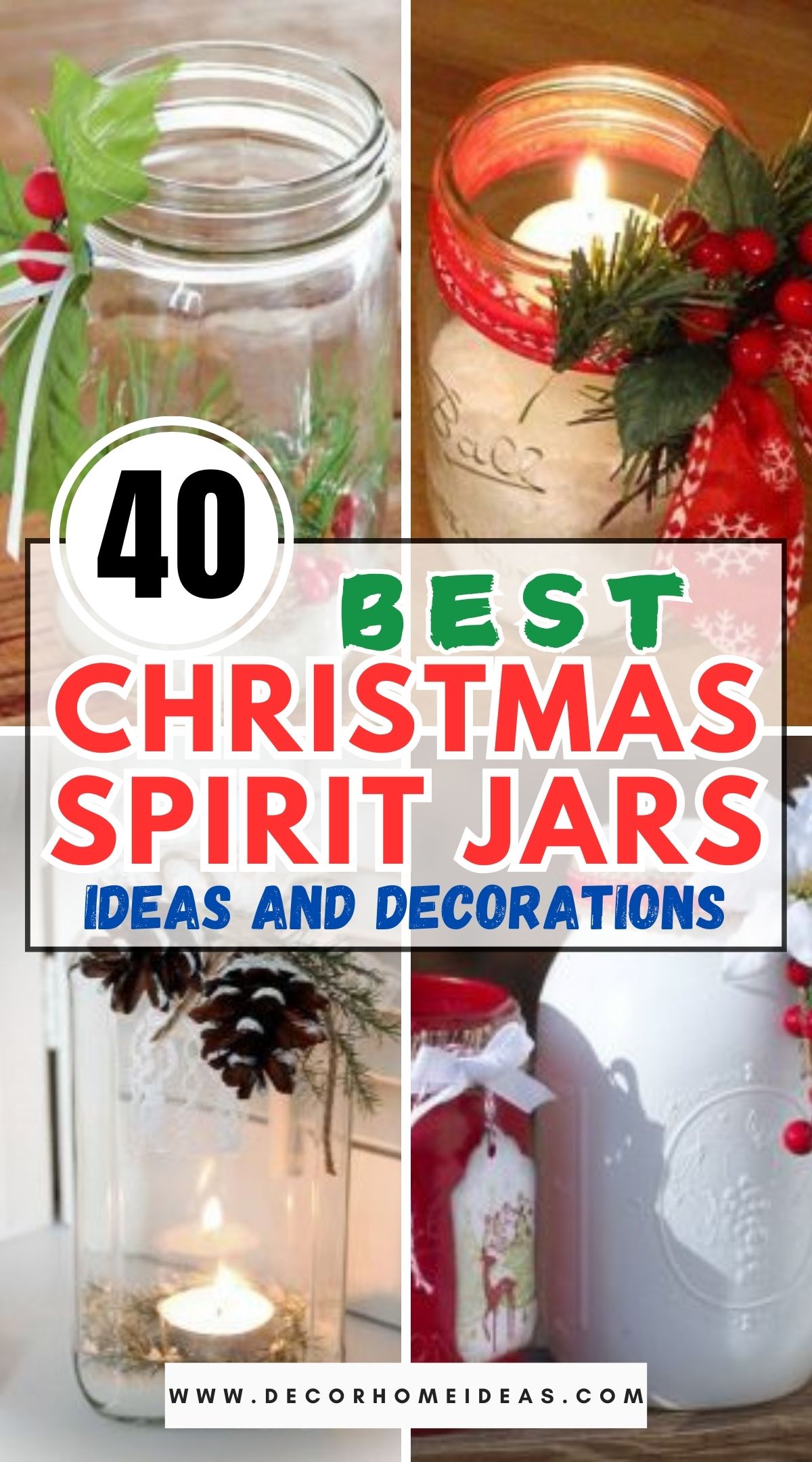 40 Beautiful Christmas Spirit Jars Ideas 3