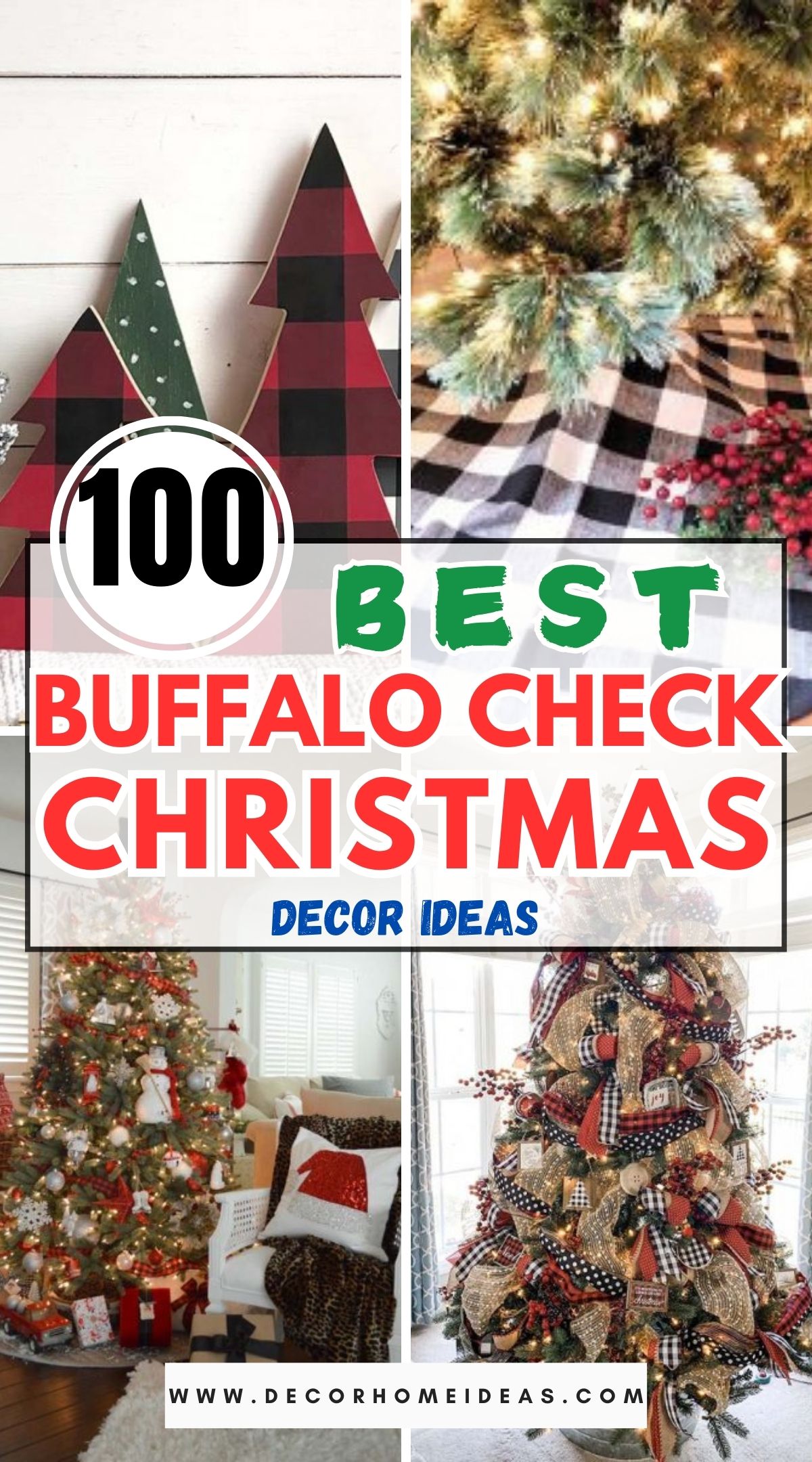 100 DIY Buffalo Check Christmas Decor Ideas 1