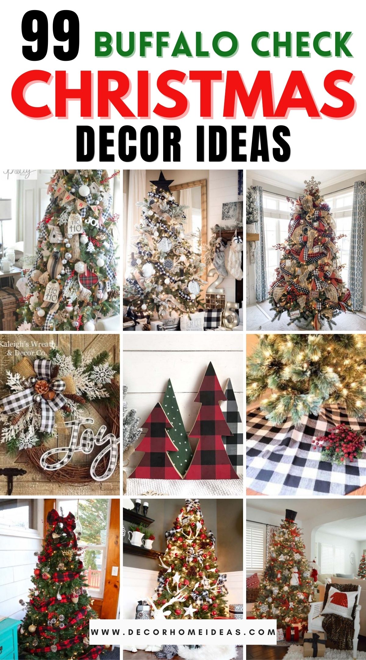 100 DIY Buffalo Check Christmas Decor Ideas 3