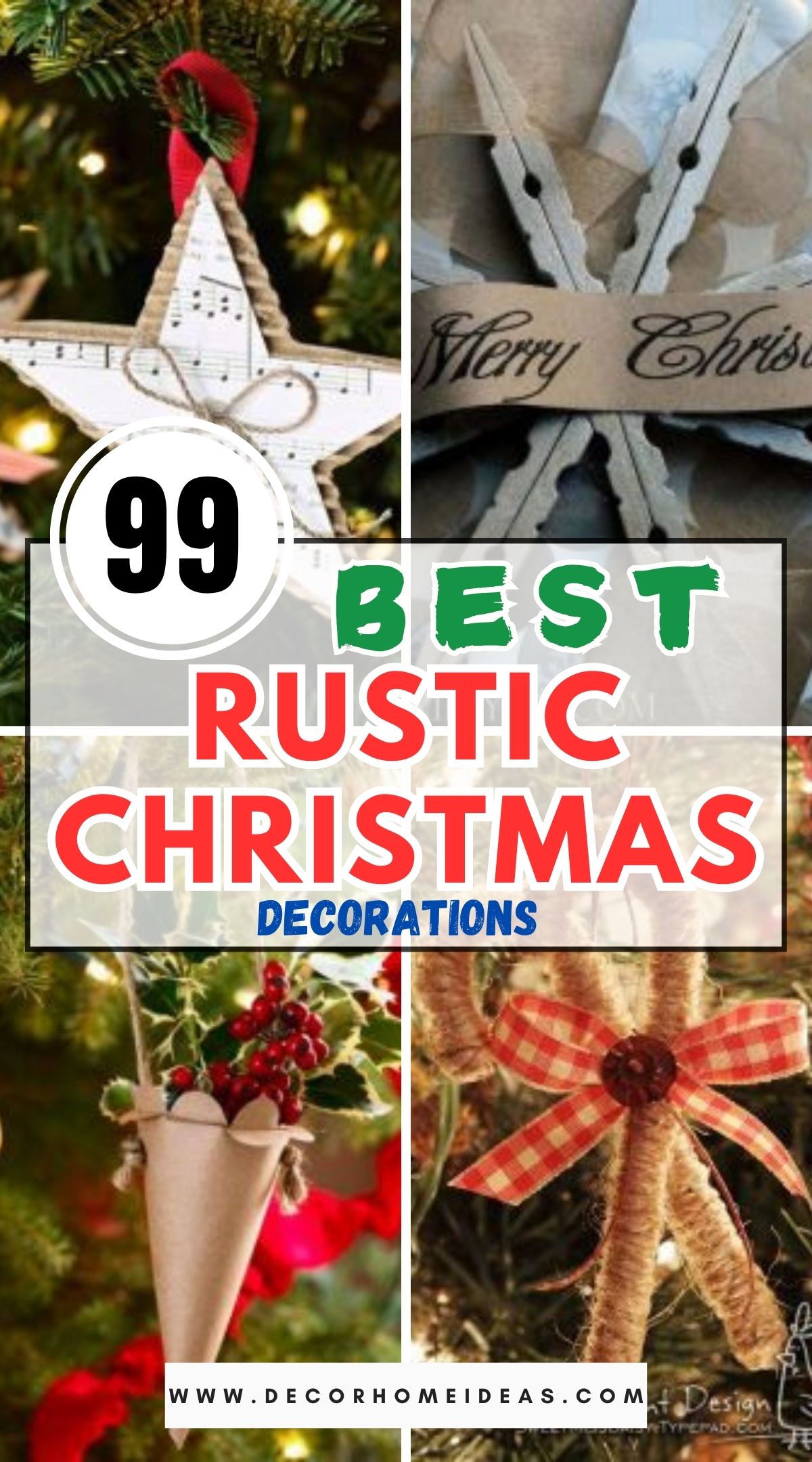 100 Rustic Christmas Decorations 1