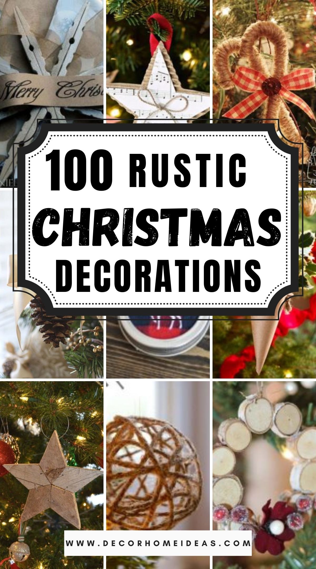 100 Rustic Christmas Decorations 2