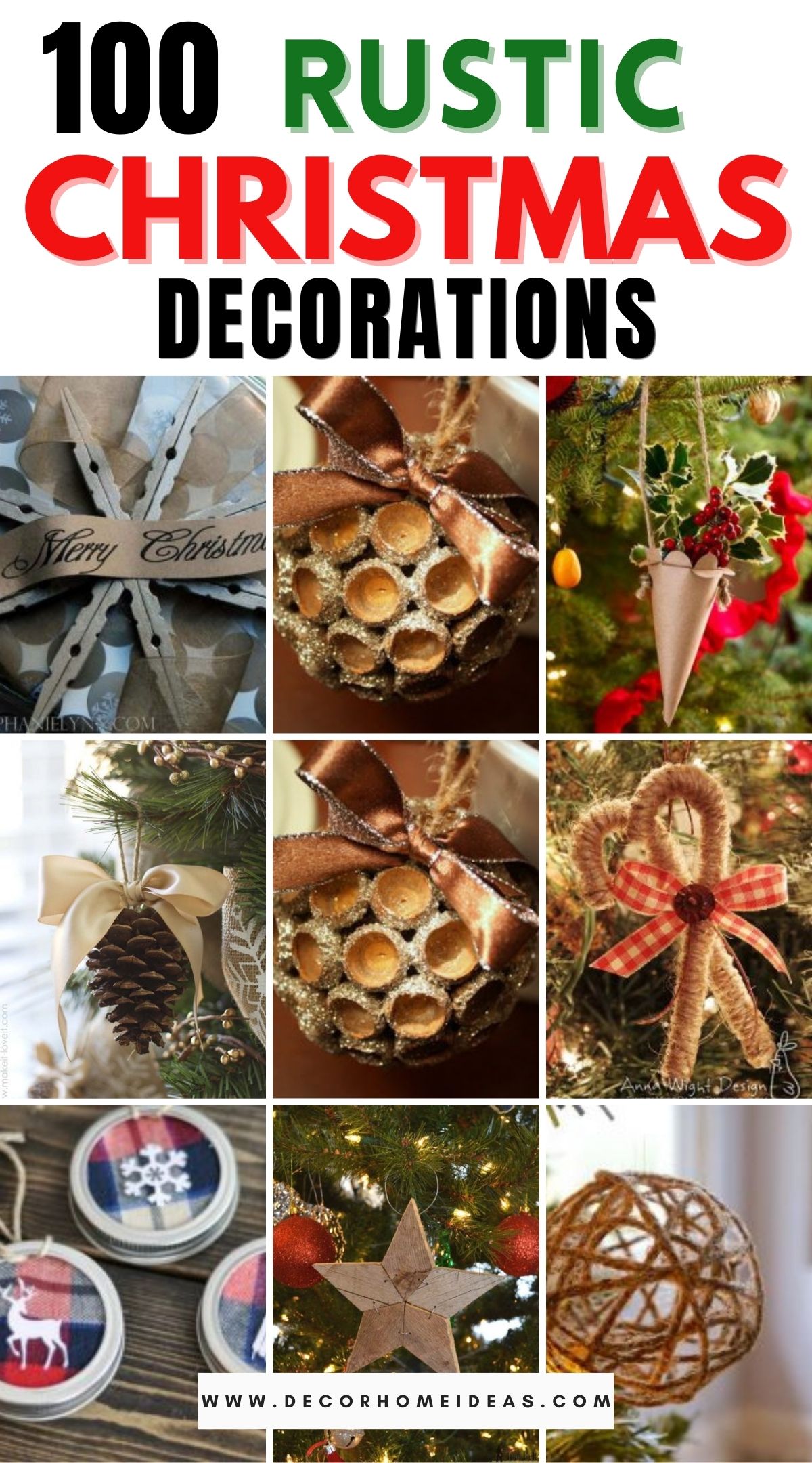 100 Rustic Christmas Decorations 3