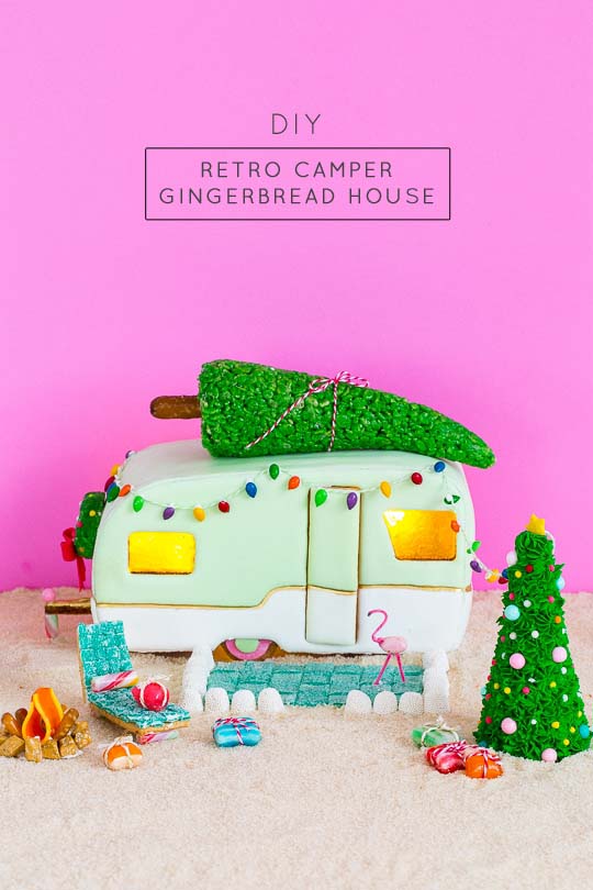 Gingerbread Retro Camper #Christmas #gingerbread #house #decorhomeideas