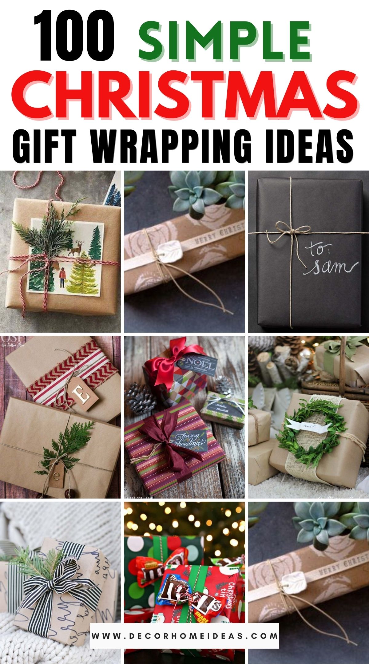 100 Simple Christmas Gift Wrapping Ideas 3