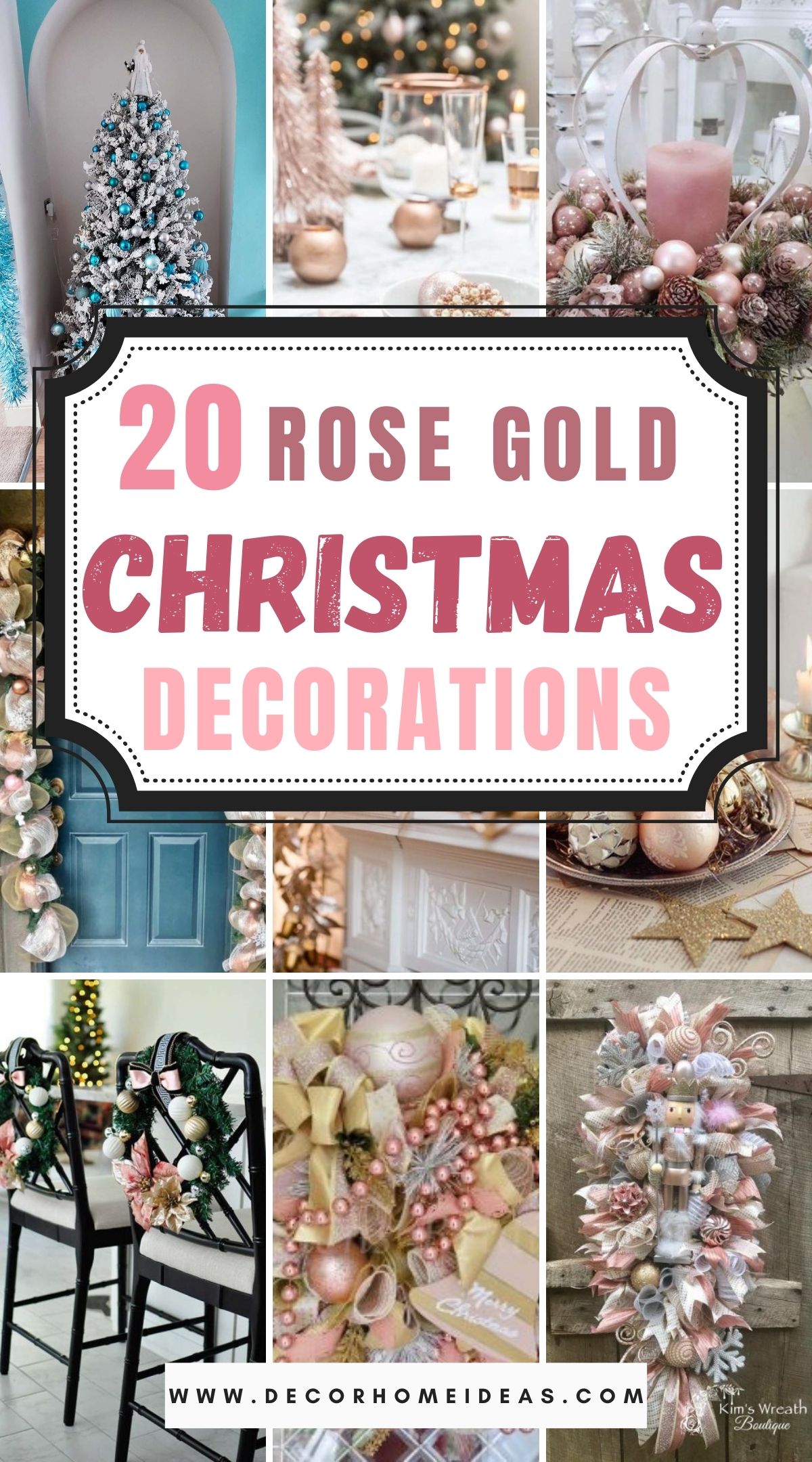 20 Rose Gold Christmas Decorations 2