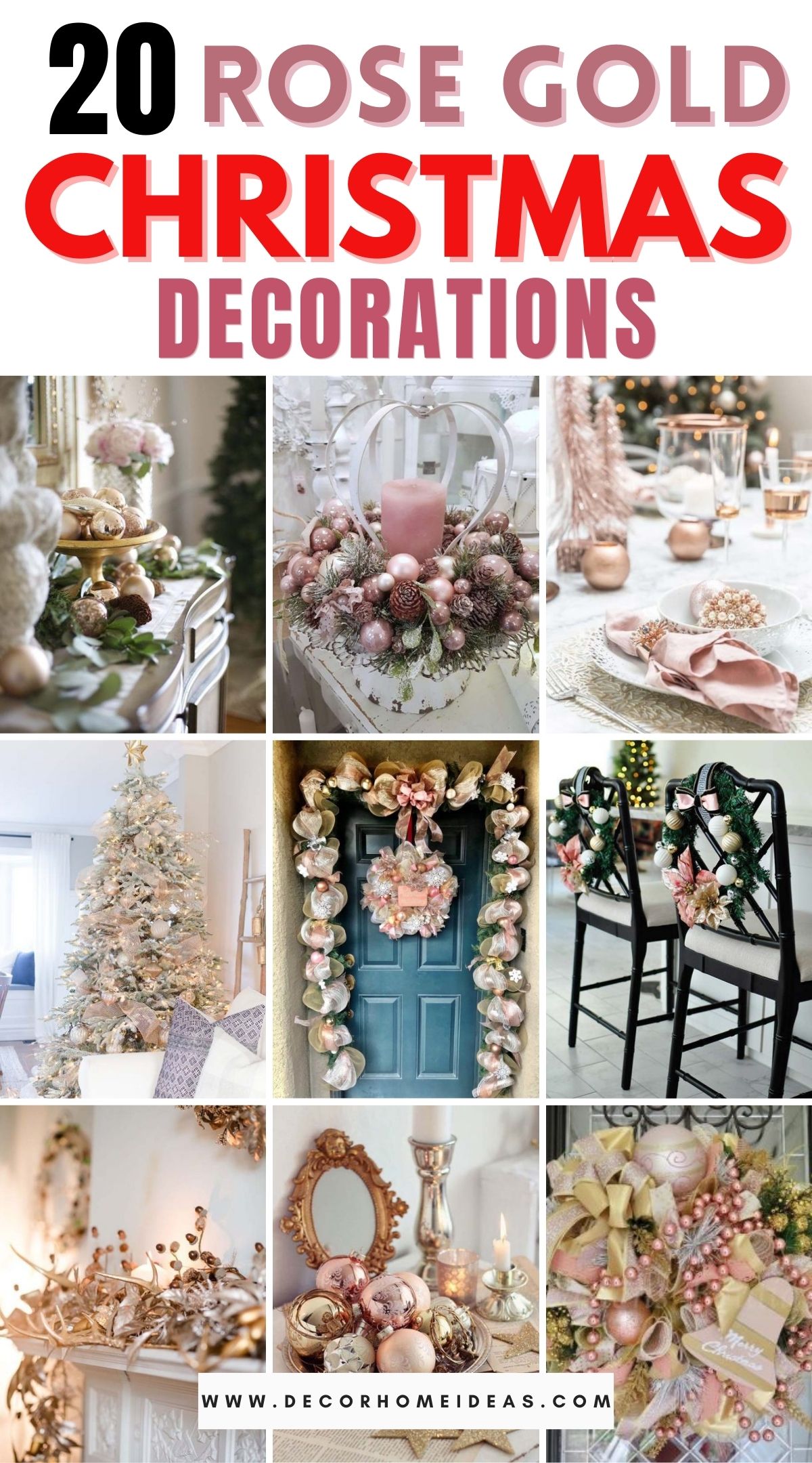 20 Rose Gold Christmas Decorations 3