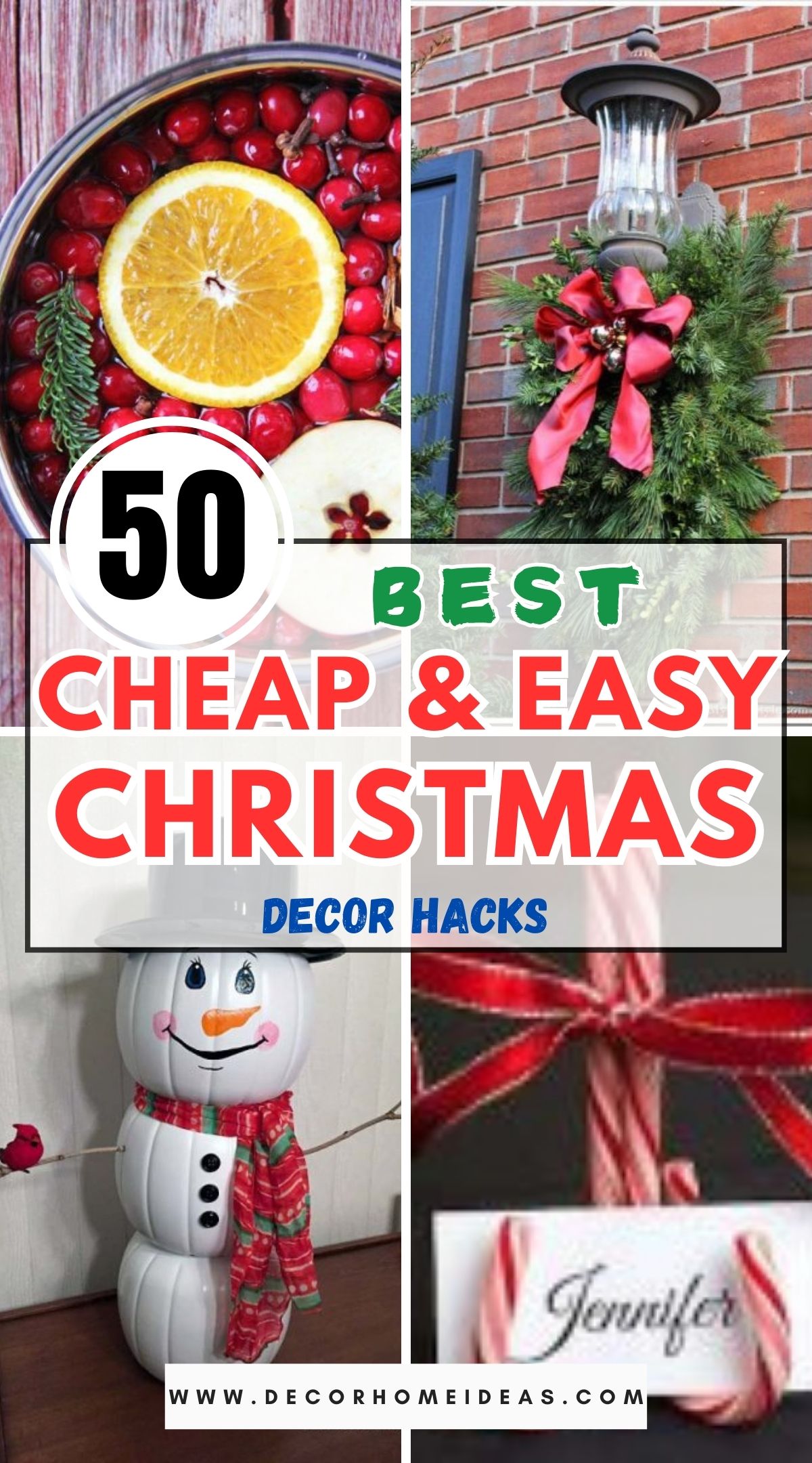 50 Cheap and Easy DIY Christmas Decor Hacks 1