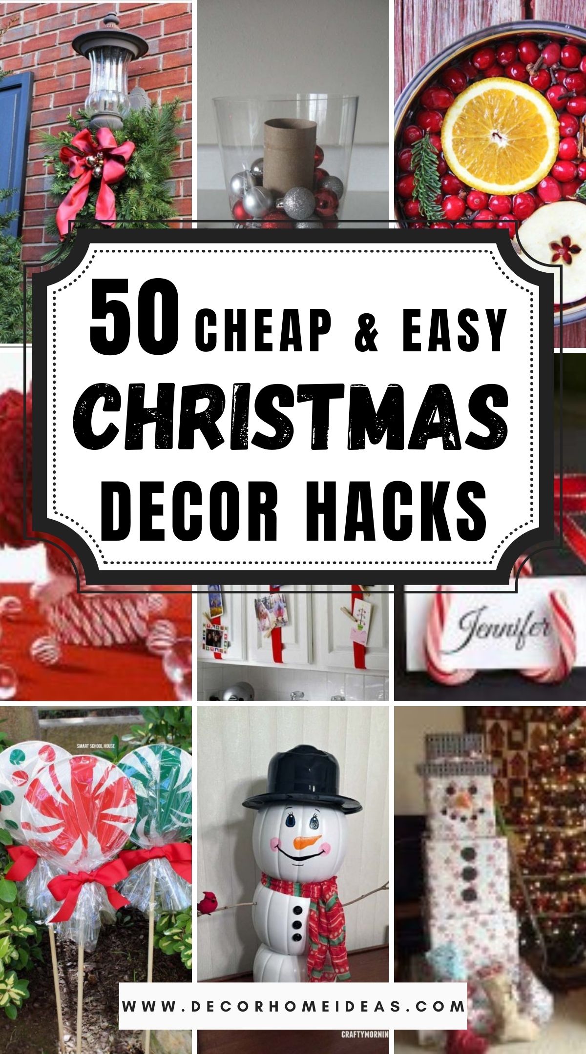 50 Cheap and Easy DIY Christmas Decor Hacks 2