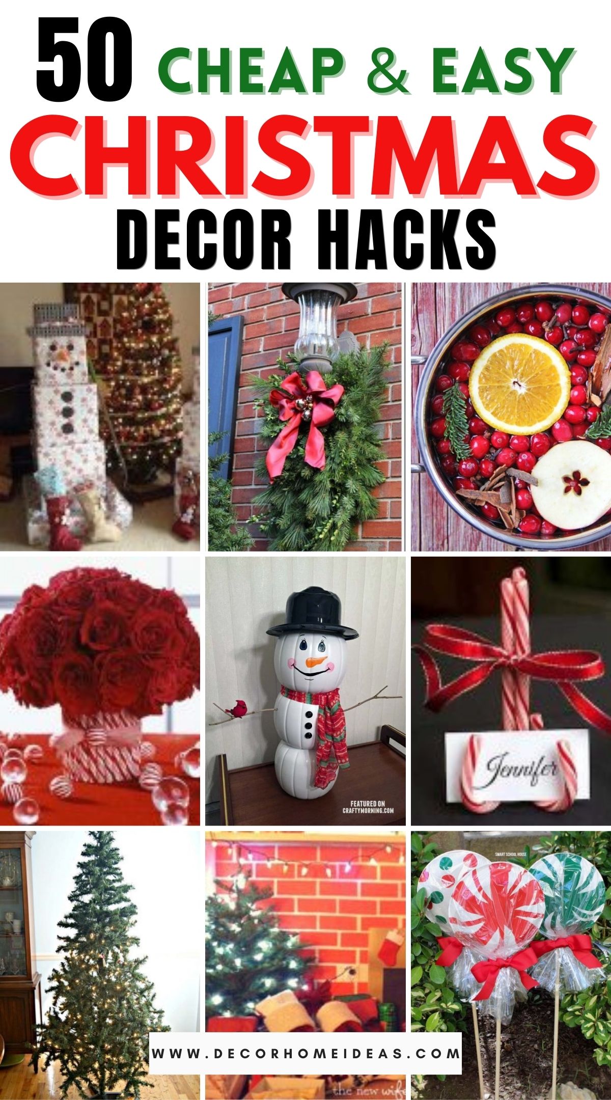 50 Cheap and Easy DIY Christmas Decor Hacks 3