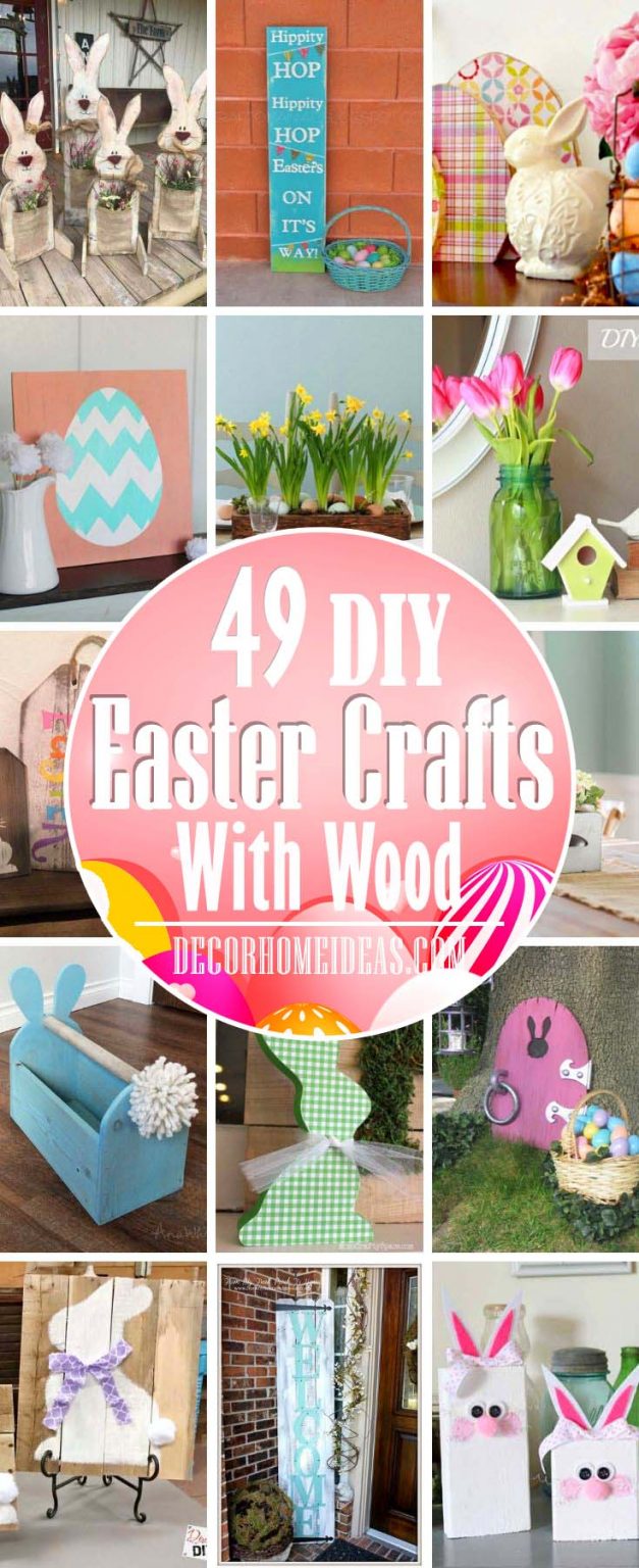 50 Best DIY Easter Wood Crafts To Try Today | Decor Home Ideas