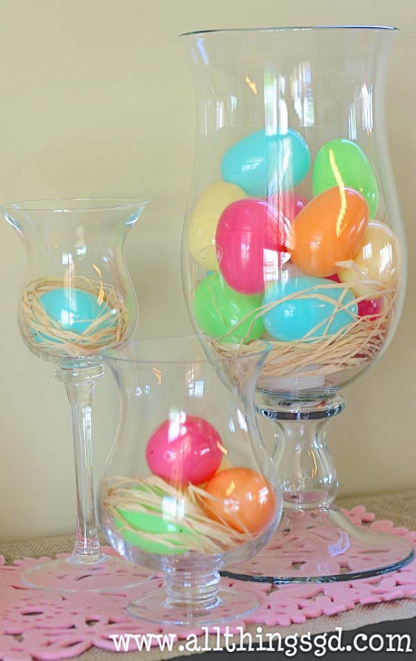 Easter Egg Vases #easter #diy #cheap #decor #decorhomeideas