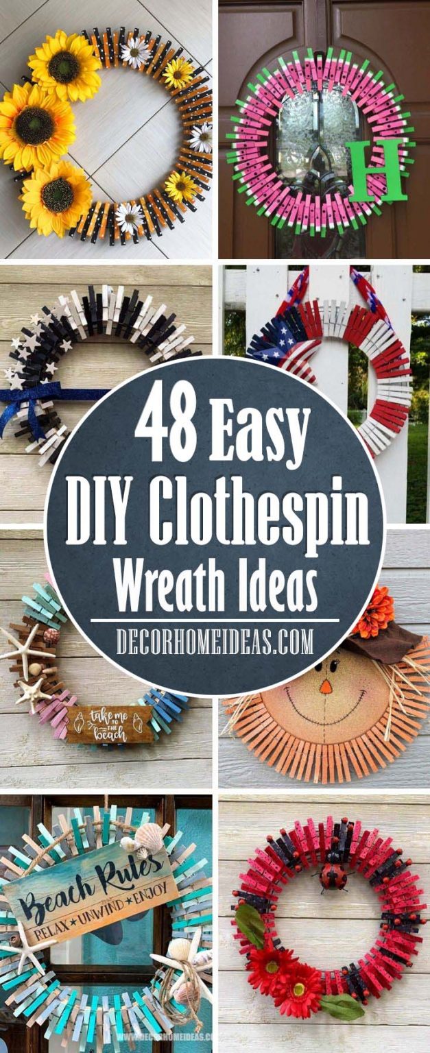 48 Best Diy Clothespin Wreaths You Can Try Today 0589