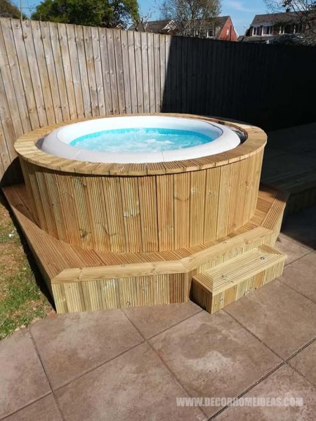 How To Make a Hot Tub Surround With Deck | Decor Home Ideas