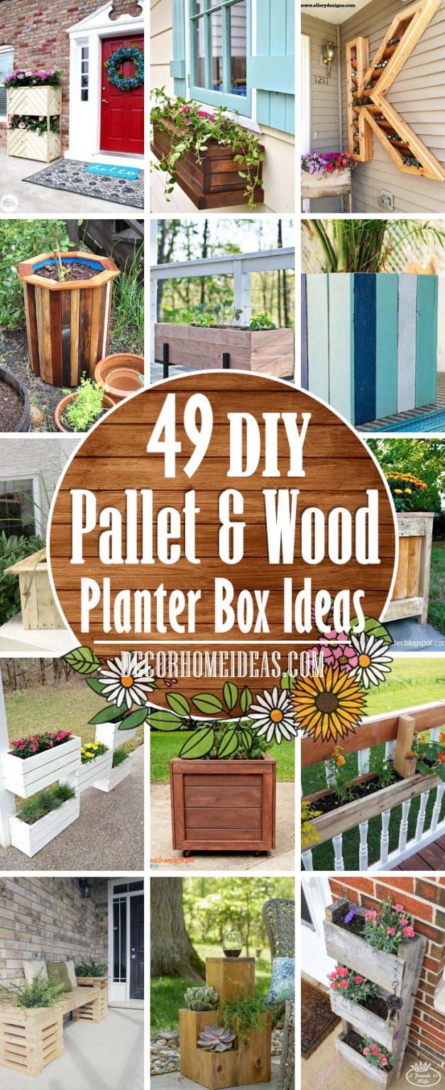 35 DIY Pallet and Wood Planter Box Ideas To Spruce Up Your Garden