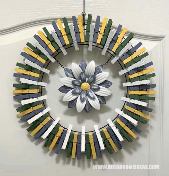 48 Best Diy Clothespin Wreaths You Can Try Today