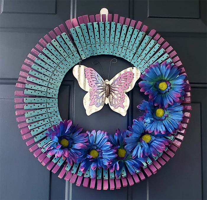 48 Best Diy Clothespin Wreaths You Can Try Today 