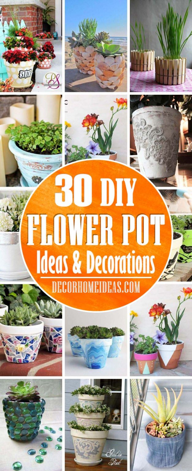 30 Easy DIY Flower Pot Ideas To Beautify Your Garden