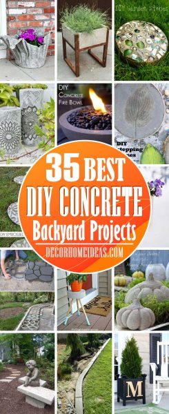 32 Awesome DIY Backyard Concrete Projects That Are Easy To Do