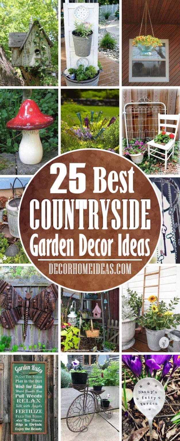 25 Unique Countryside Garden Decor Ideas To Add Vintage Flair