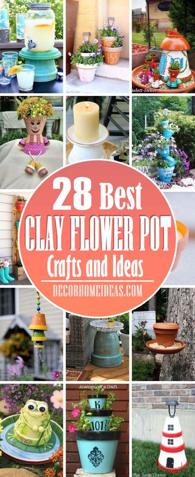 28 Fun DIY Clay Flower Pot Crafts That Are Full Of Color