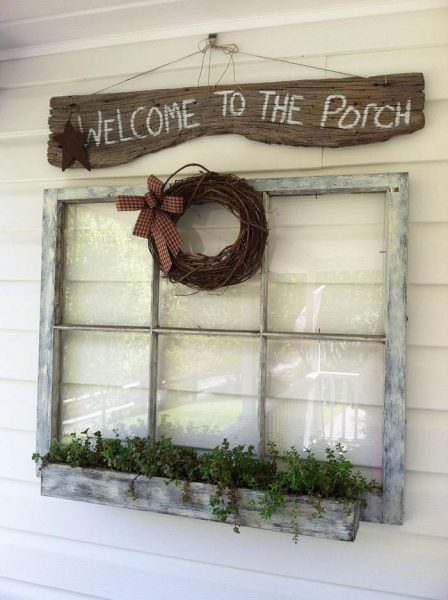 34 Beautiful Old Window Outdoor Decor Ideas For Your Yard To Stand Out