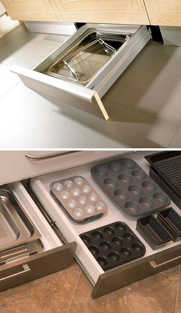 A Cabinet Under a Cabinet #spacesaving #storage #organization #decorhomeideas