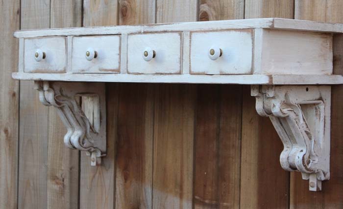 Corbel and Drawers Novelty Shelf #corbel #decoration #decorhomeideas