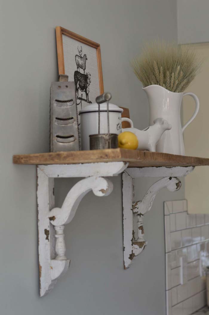 Instant Shelf with Corbels and Board #corbel #decoration #decorhomeideas